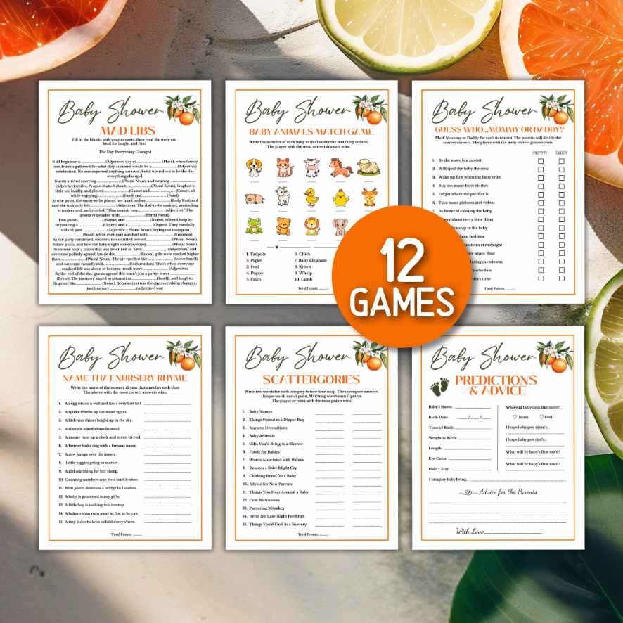 little cutie baby shower games