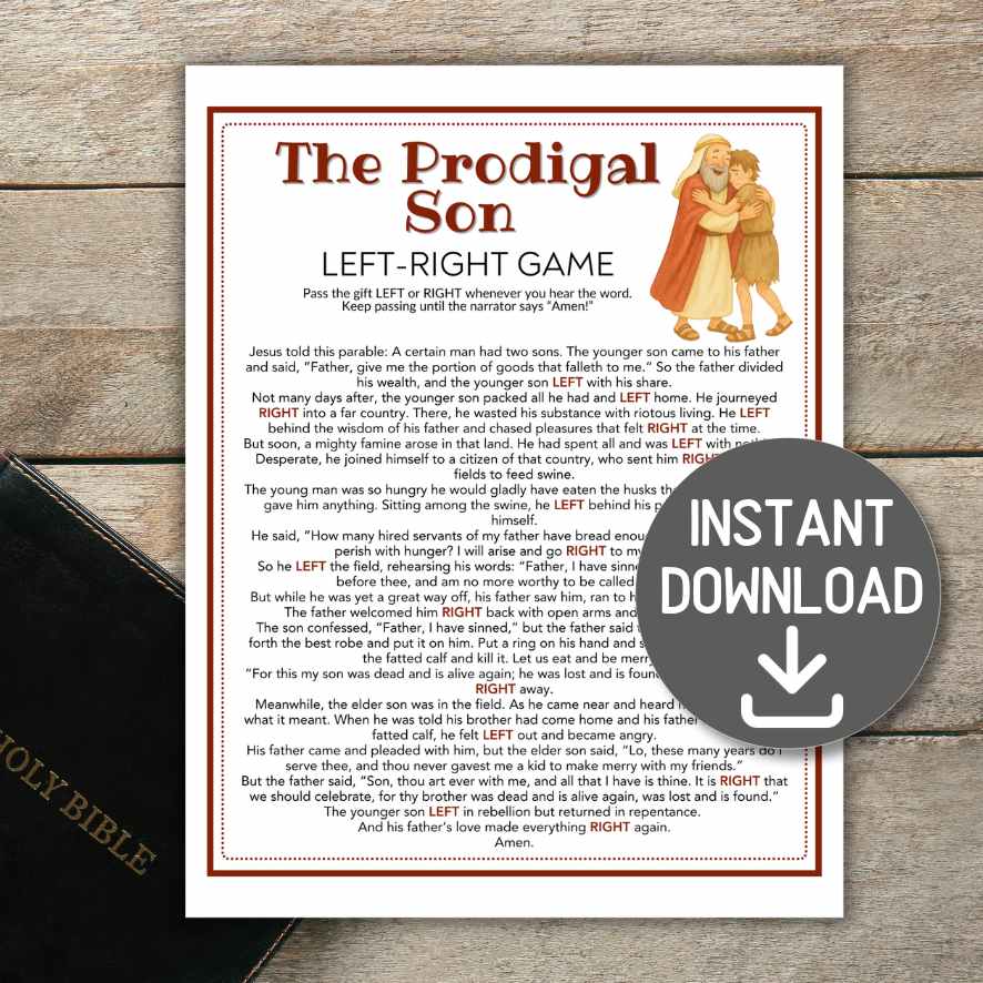 bible parable left right activities