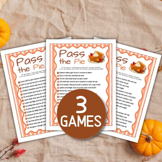pass the pie thanksgiving game printable