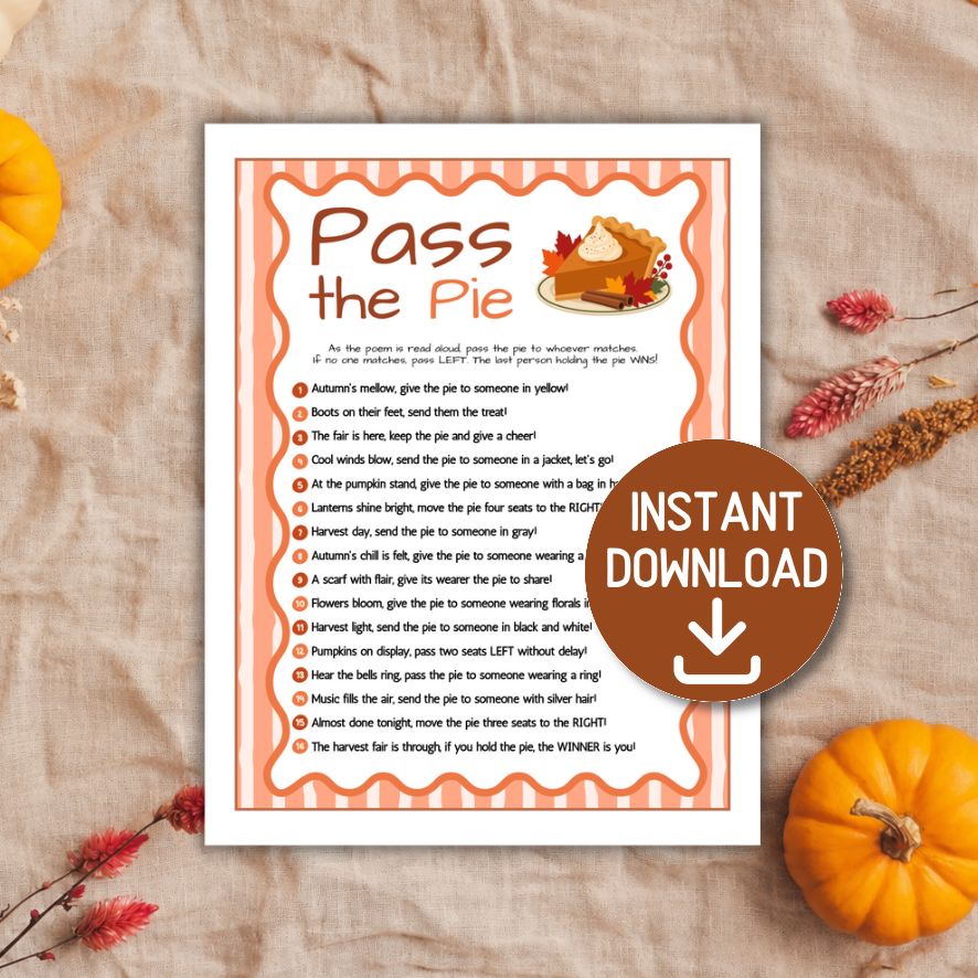 thanksgiving pass the gift game
