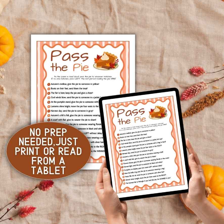 Thanksgiving Poem Game