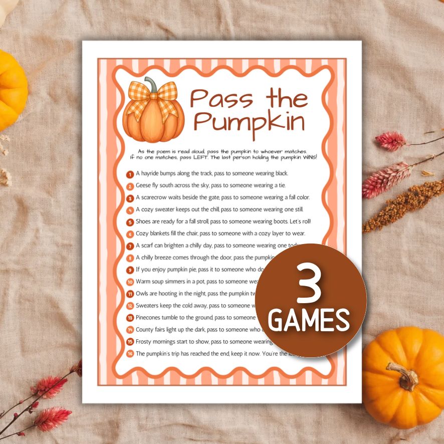 pass the pumpkin printable game