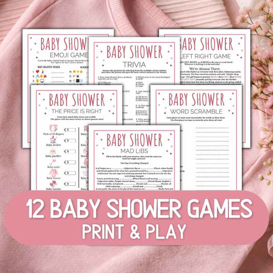 baby shower games printable pink