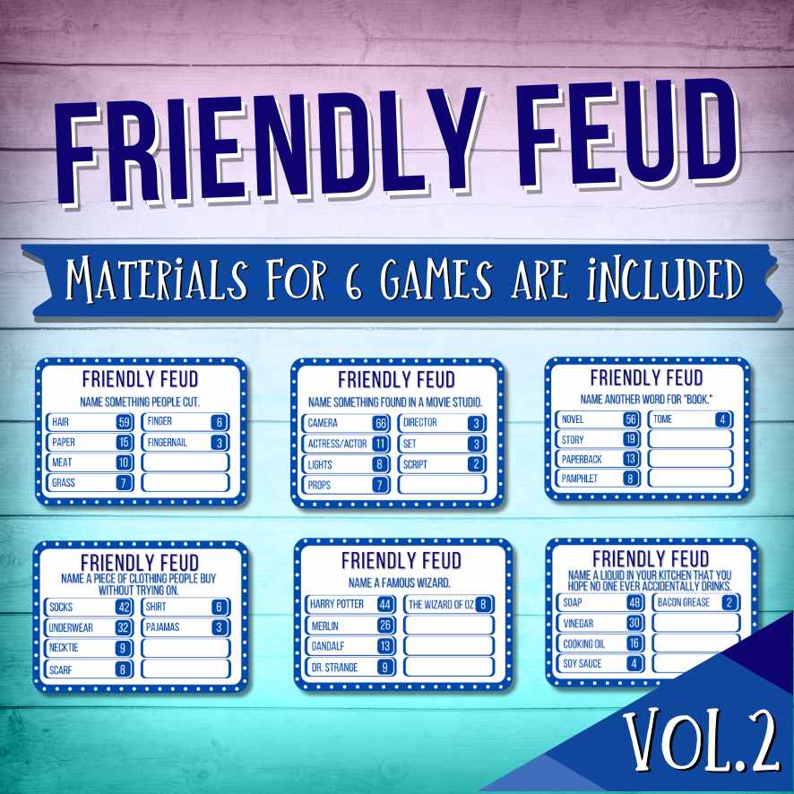 FAMILY FRIENDLY FEUD PRINTABLE GAME – The Game Room
