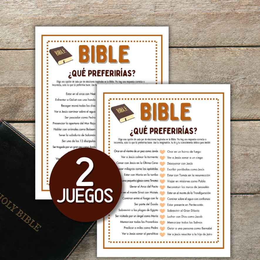 juego biblico ¿qué prefieres?

