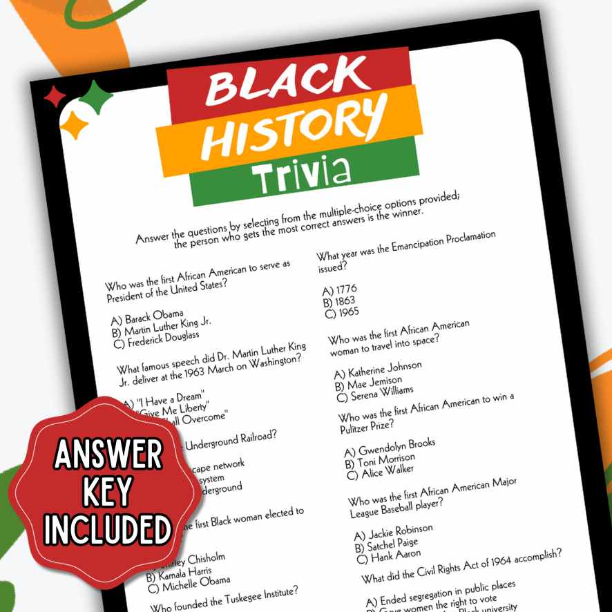 black history quiz questions