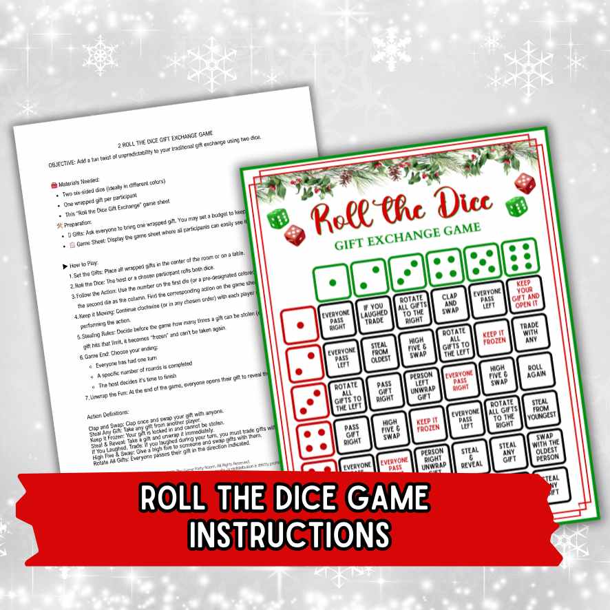 christmas-dice-game-gift-exchange-the-game-room for Christmas Dice Gift Exchange Free Printable CHRISTMAS DICE GAME GIFT EXCHANGE – The Game Room for Christmas Dice Gift Exchange Free Printable