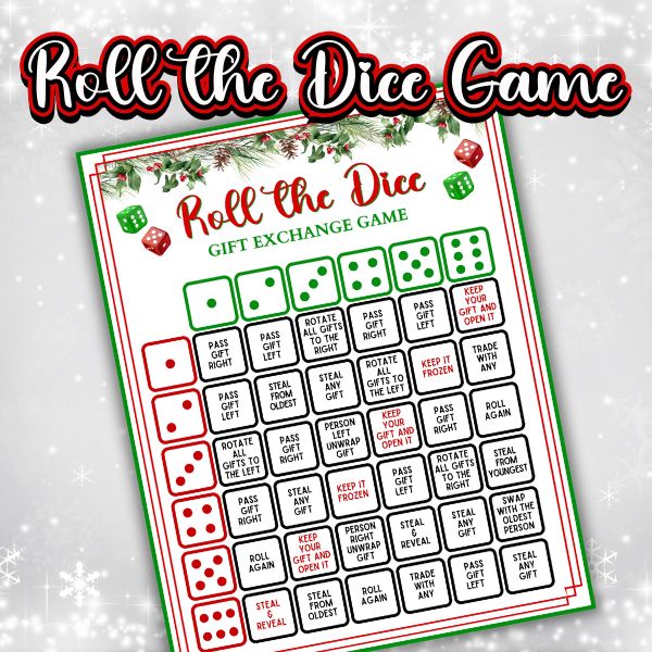 roll the dice christmas game