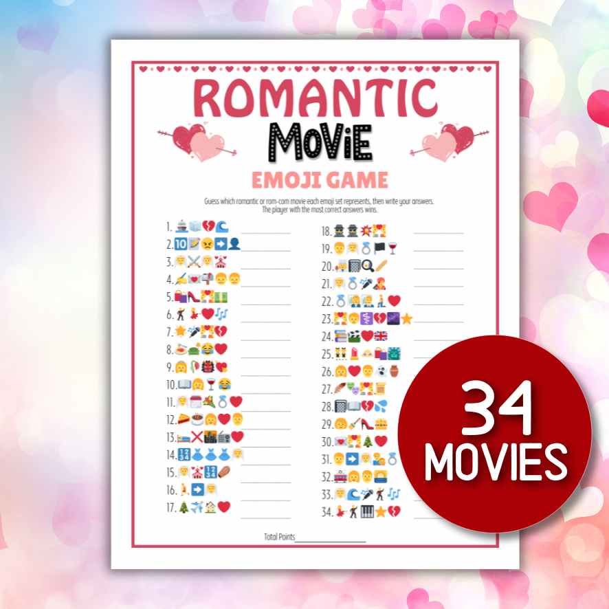 emoji gama romantic movies printable
