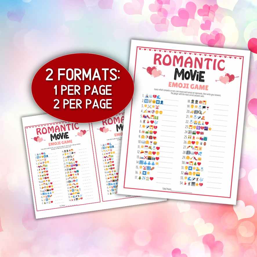romantic movie emoji game