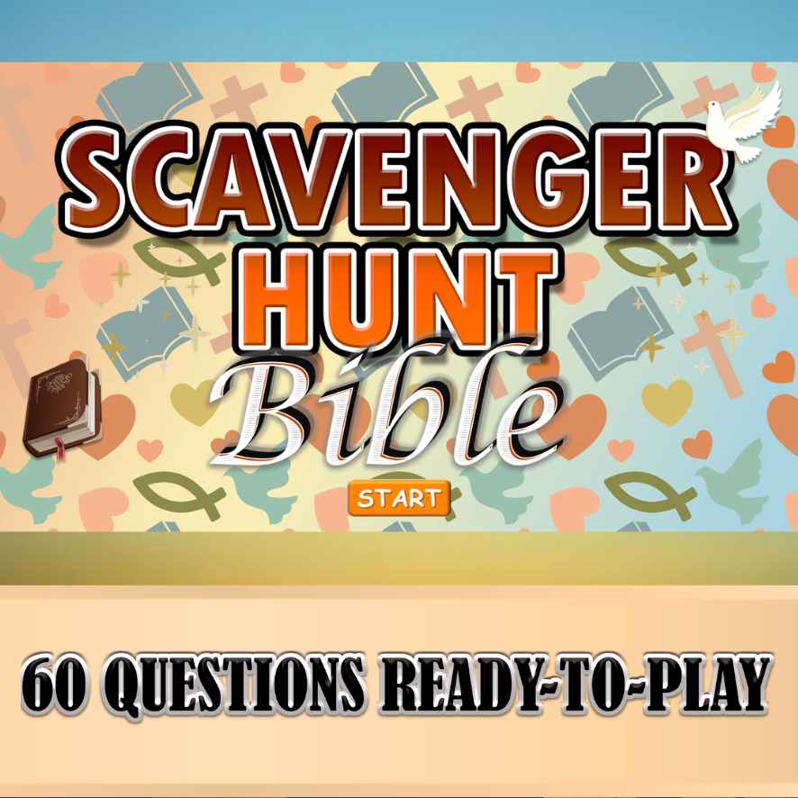 Bible scavenger hunt game