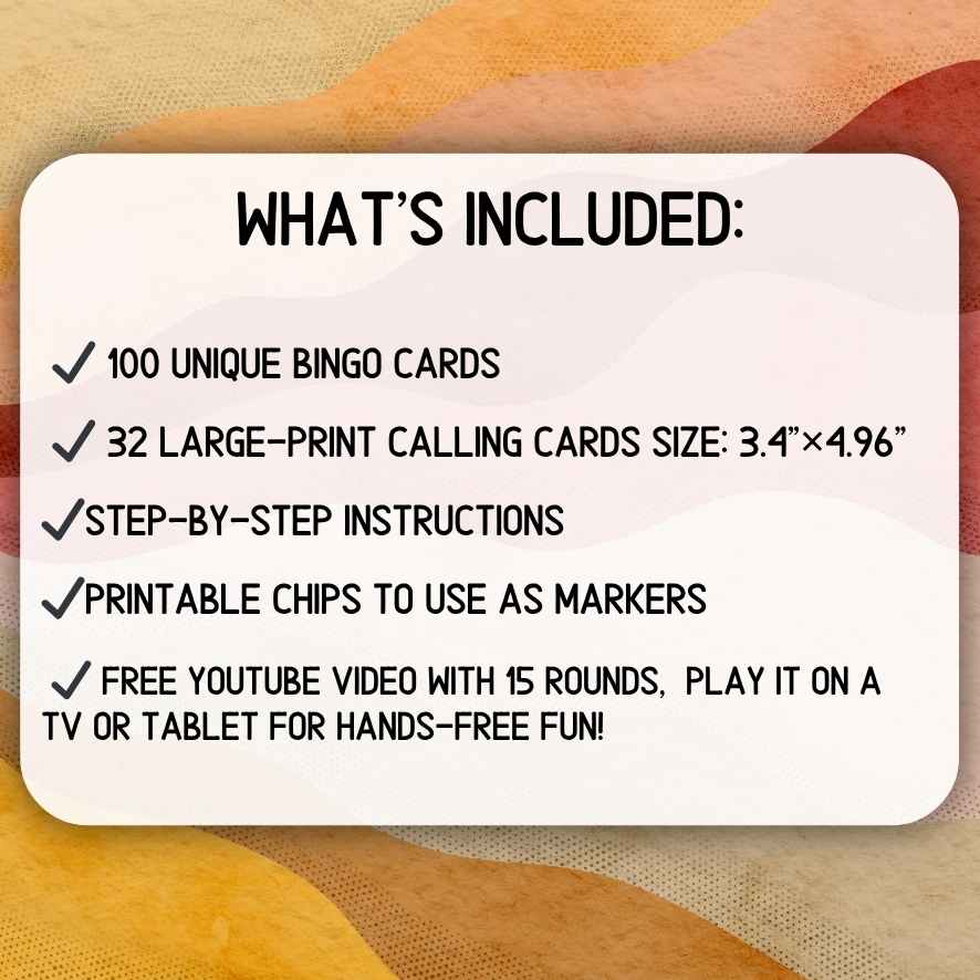 easy bingo games for seniors