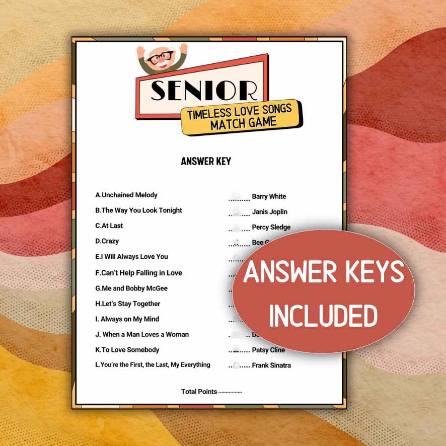 printable games for seniors with answers