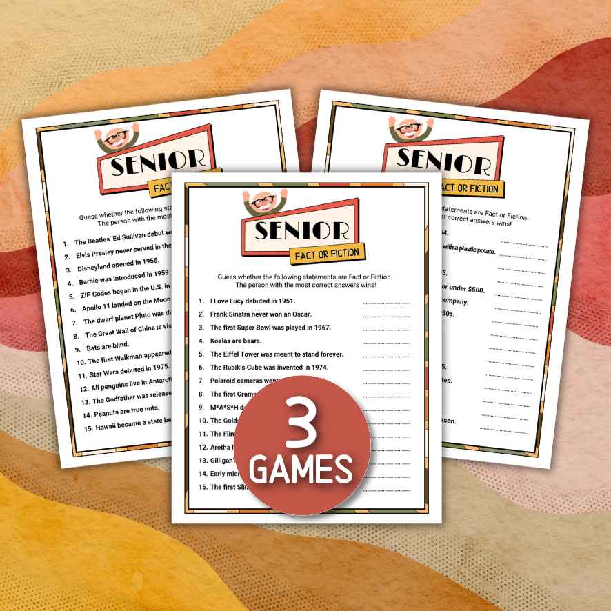 senior fact or fiction game