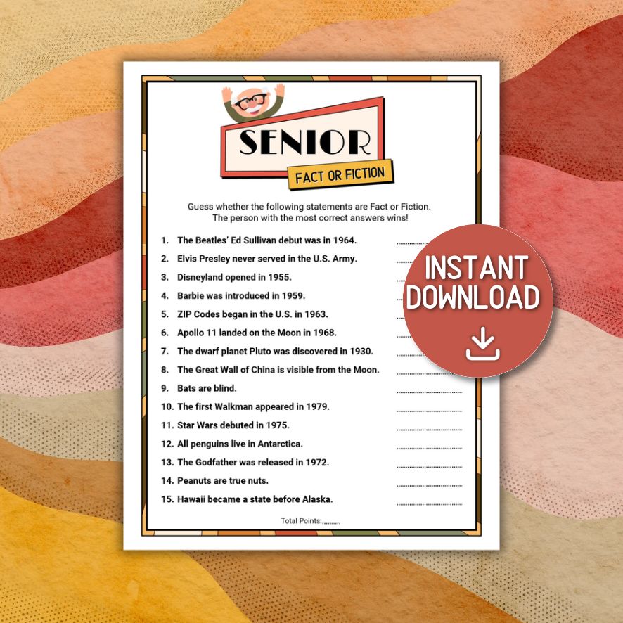 senior trivia game