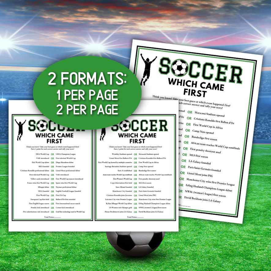 soccer timeline game

