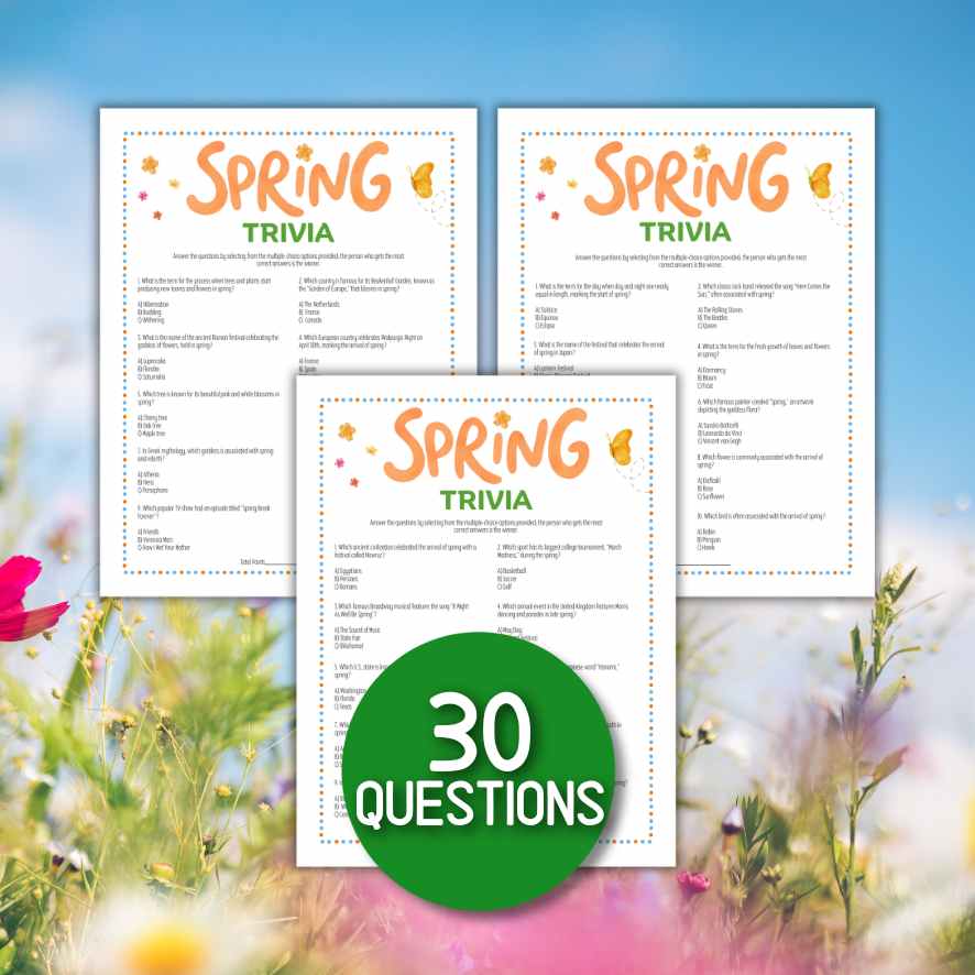 spring trivia game printable