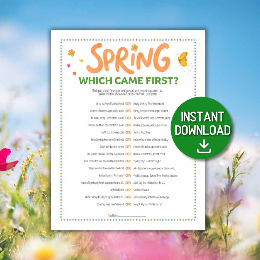Which came first printable