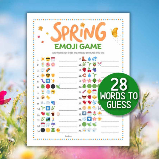 spring emoji game printable

