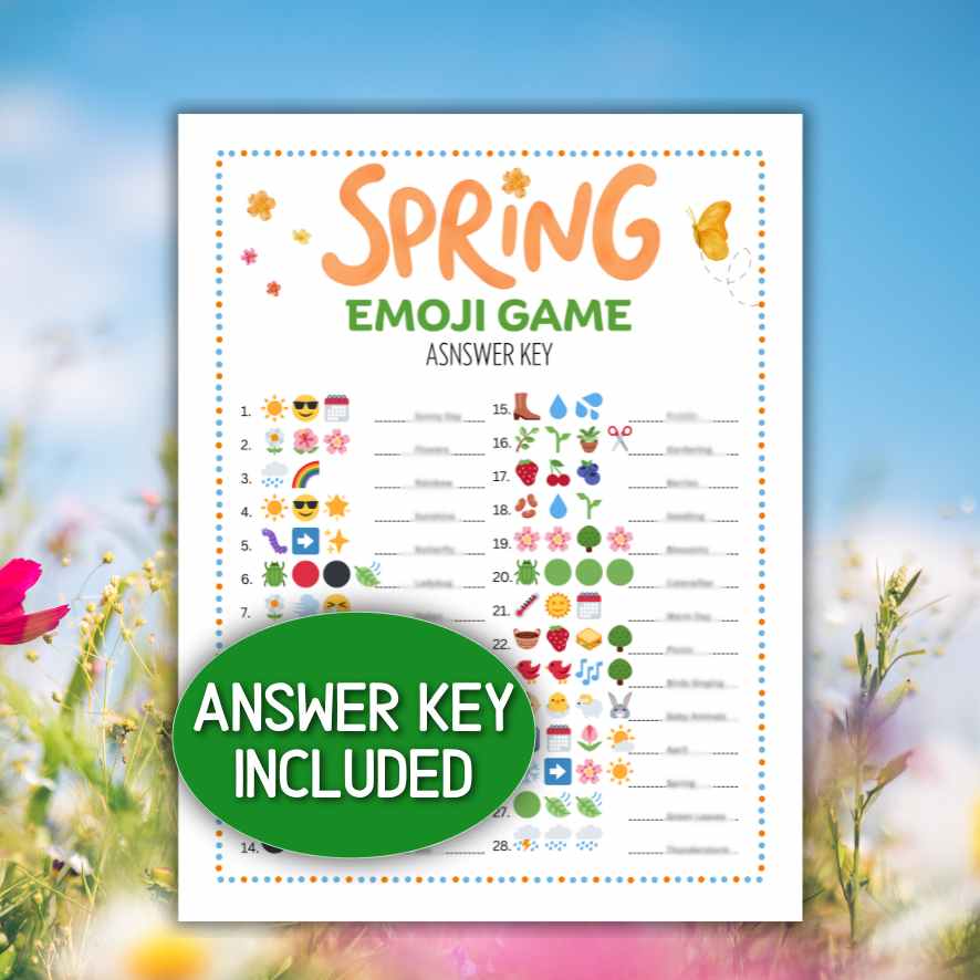 Spring Emoji For My Computer SPRING EMOJI GAME PRINTABLE – The Game Room