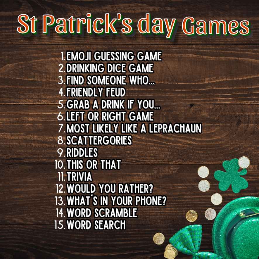 st patrick's day indoor activities