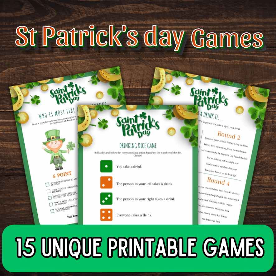 st patrick´s day games printable