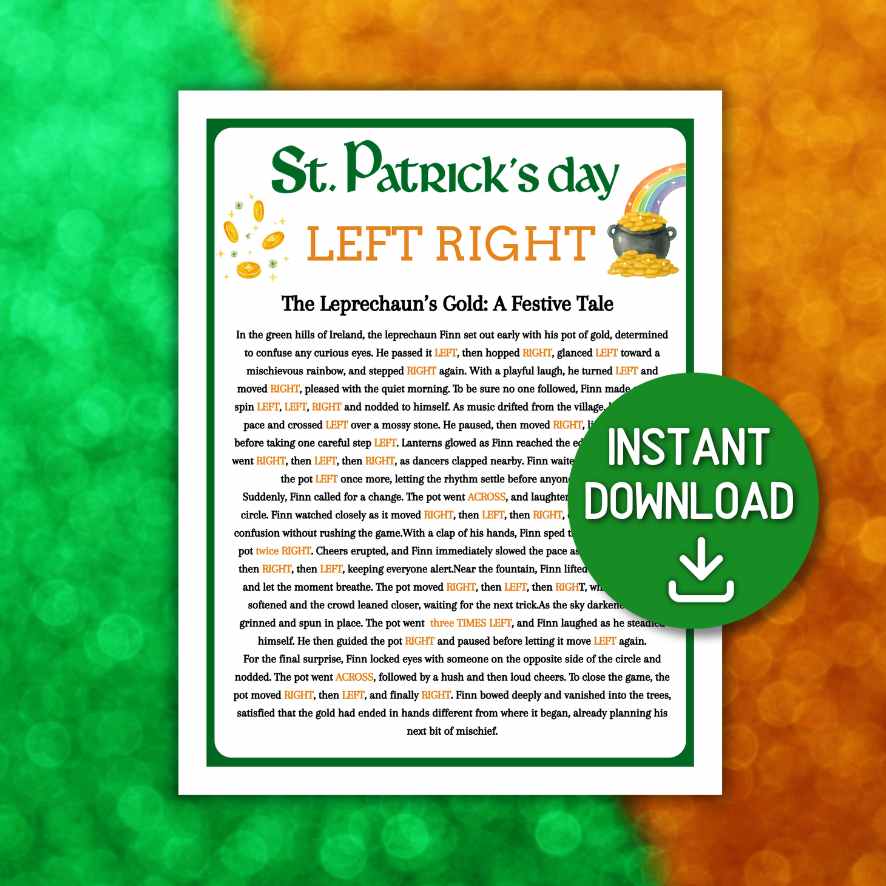 St patrick´s day left right story game

