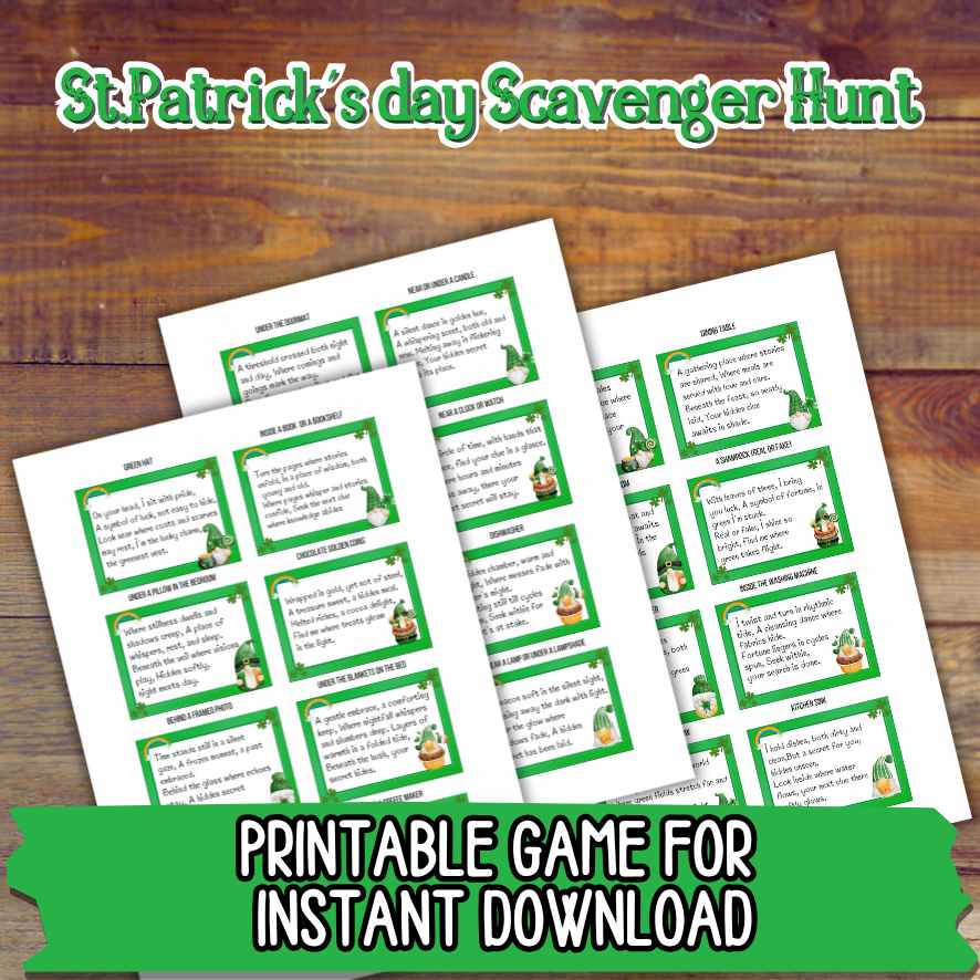 saint patrick's day scavenger hunt

