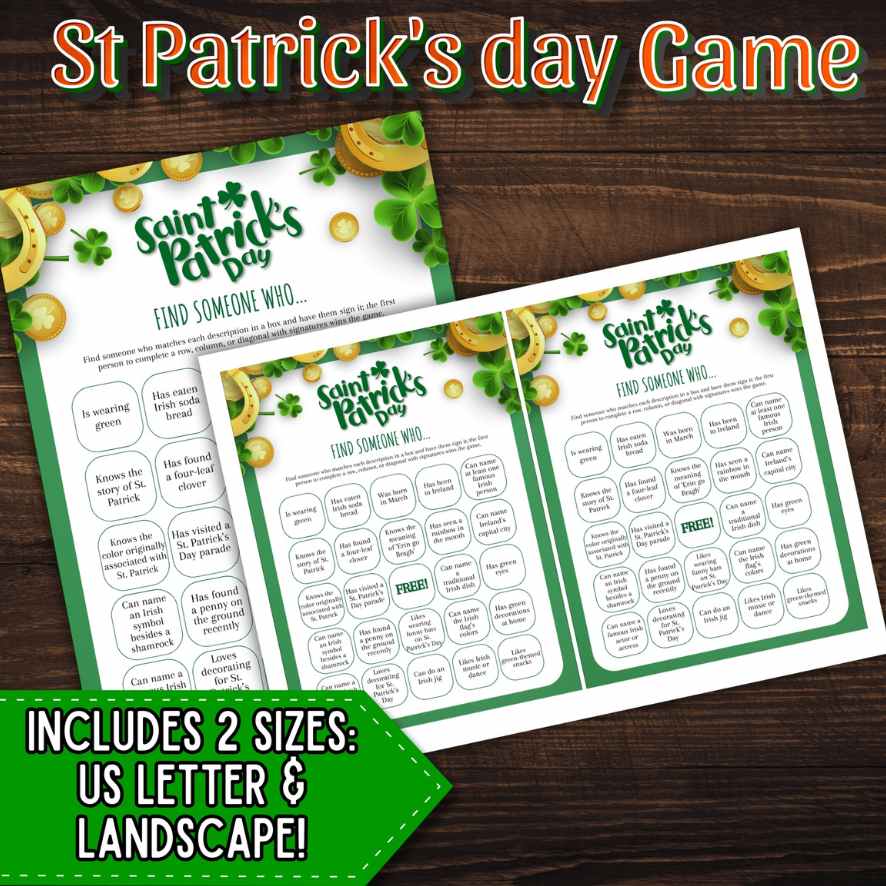 saint patrick´s day printable games