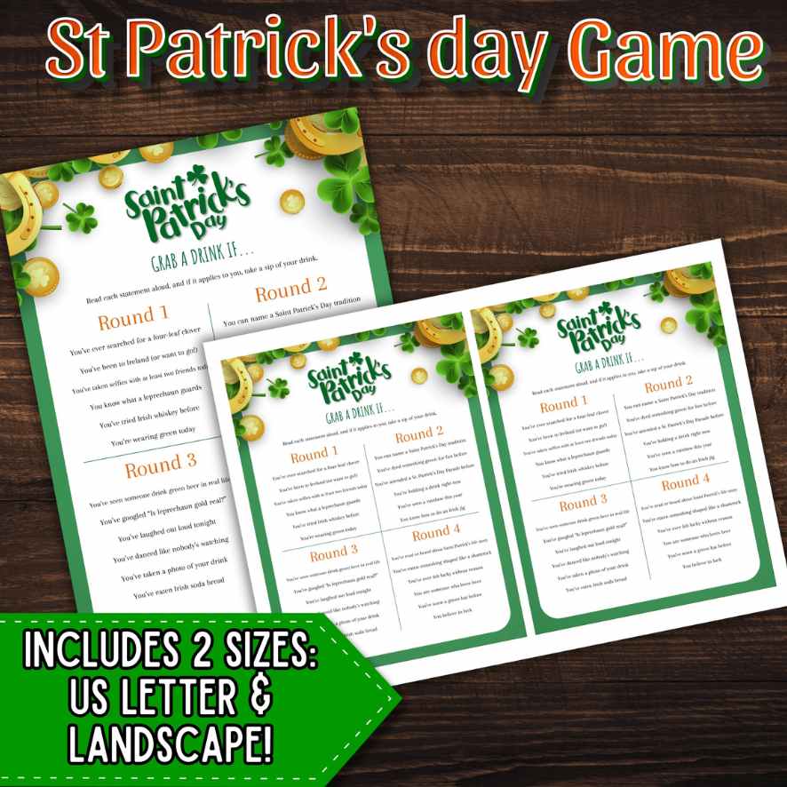 st. patrick´s drinking games