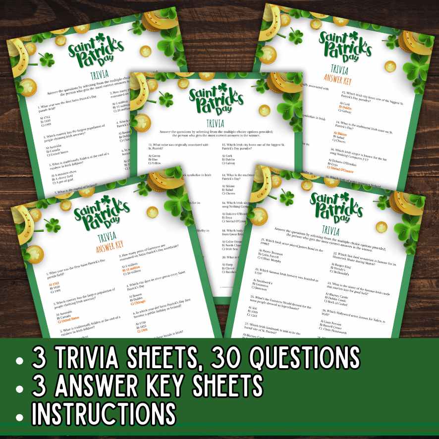 st patrick's trivia printable