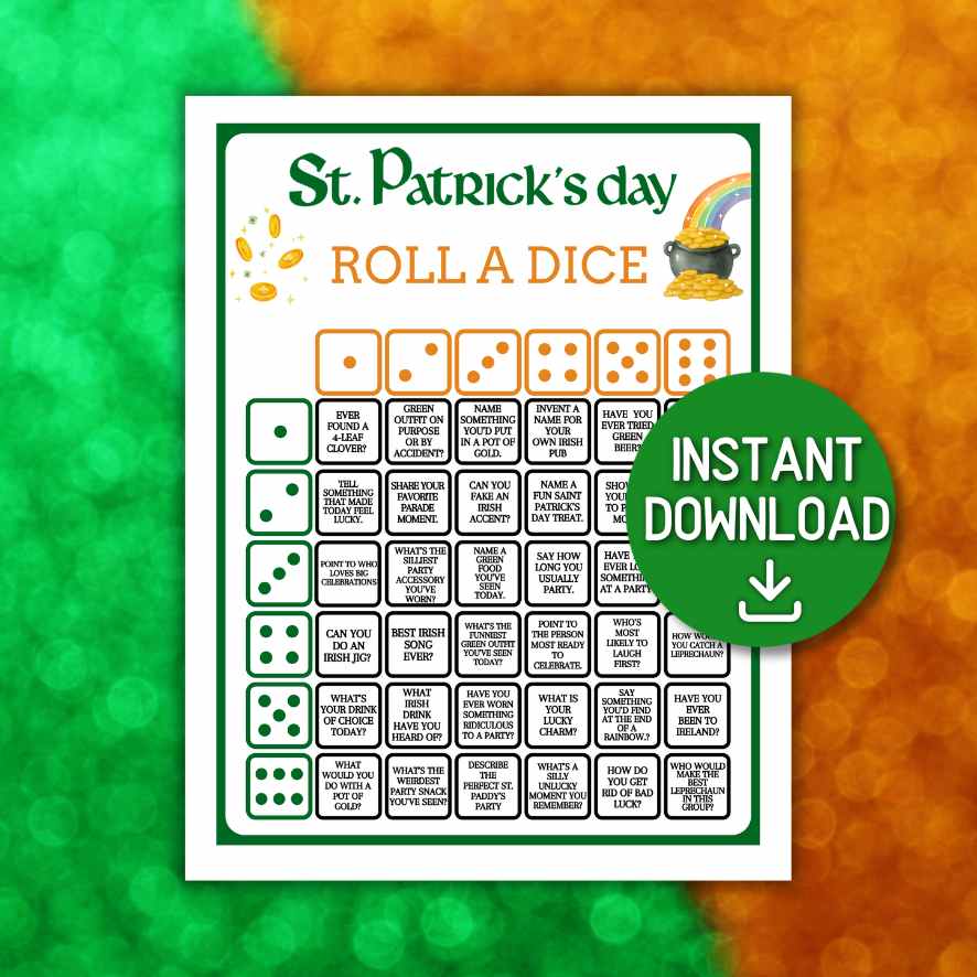 st patricks day roll a dice game