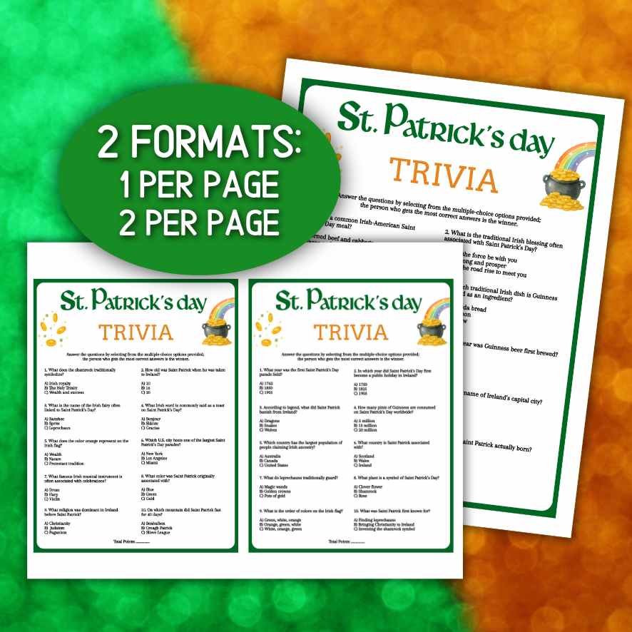 st patrick's day trivia questions


