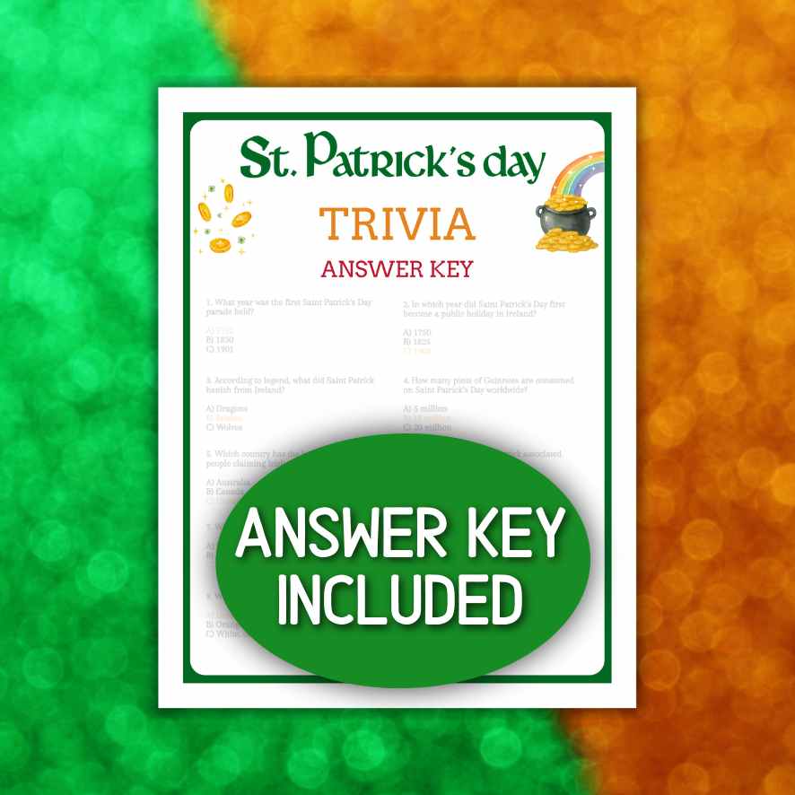 st patrick's trivia with answers

