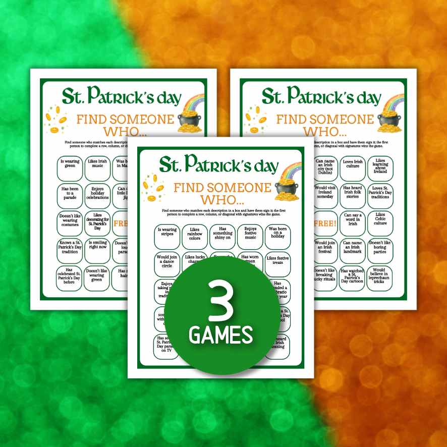 St patrick´s day find someone who

