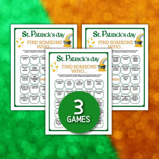 St patrick´s day find someone who

