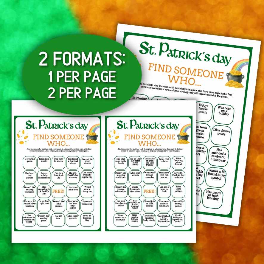 saint patrick´s day printable games