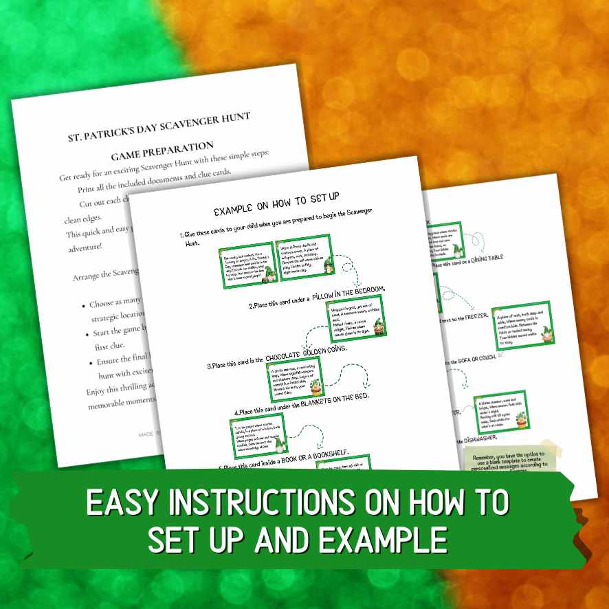 st patrick´s day treasure hunt ideas

