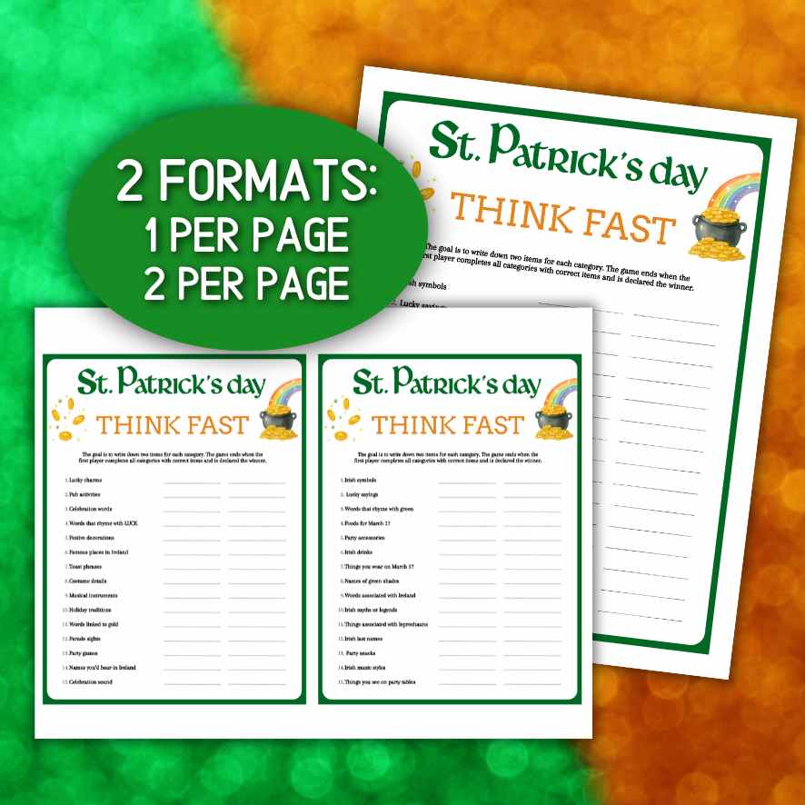 st patricks classroom game
