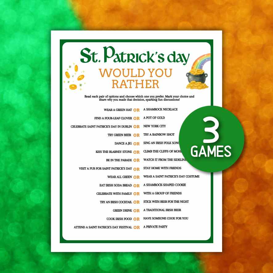 would you rather st patrick's day