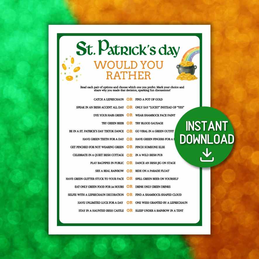 paddy party for adults and teens

