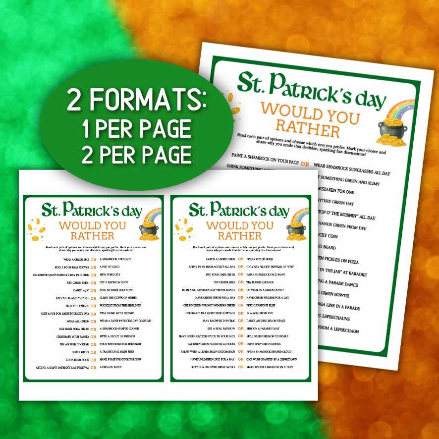 st patrick´s day games printable

