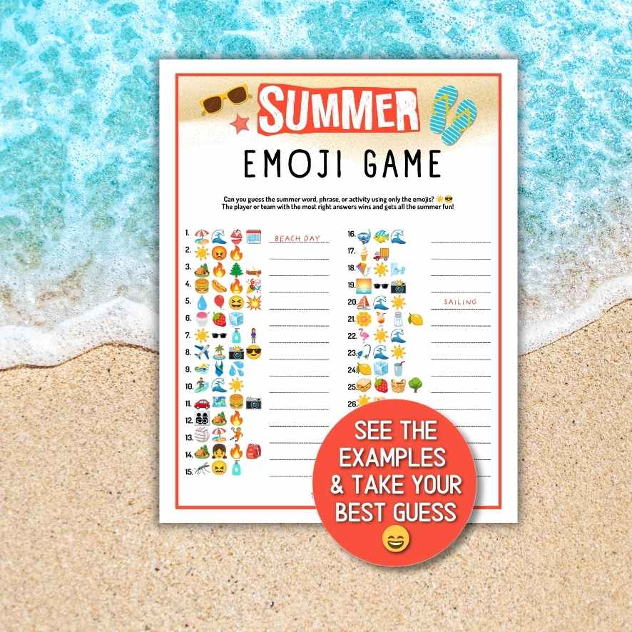 summer emoji guessing game