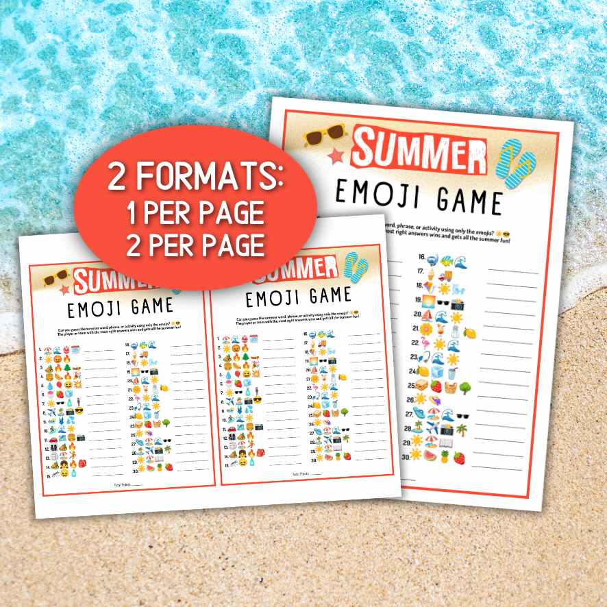 summer guess the emoji game