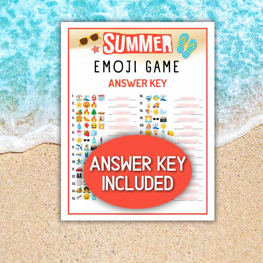 summer emoji quiz with answers