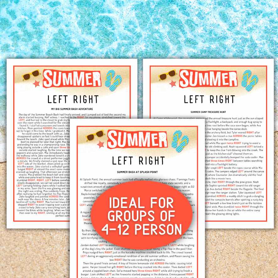 summer left right game

