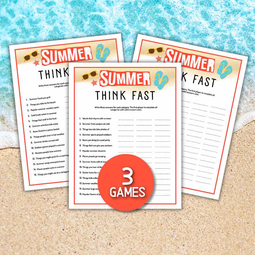 summer think fast game