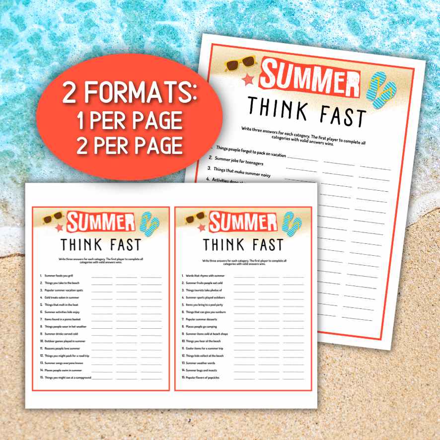 summer classroom game