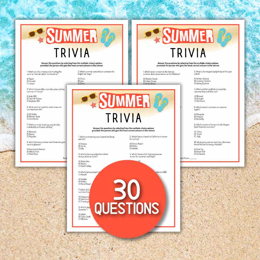 summer trivia for classroom
