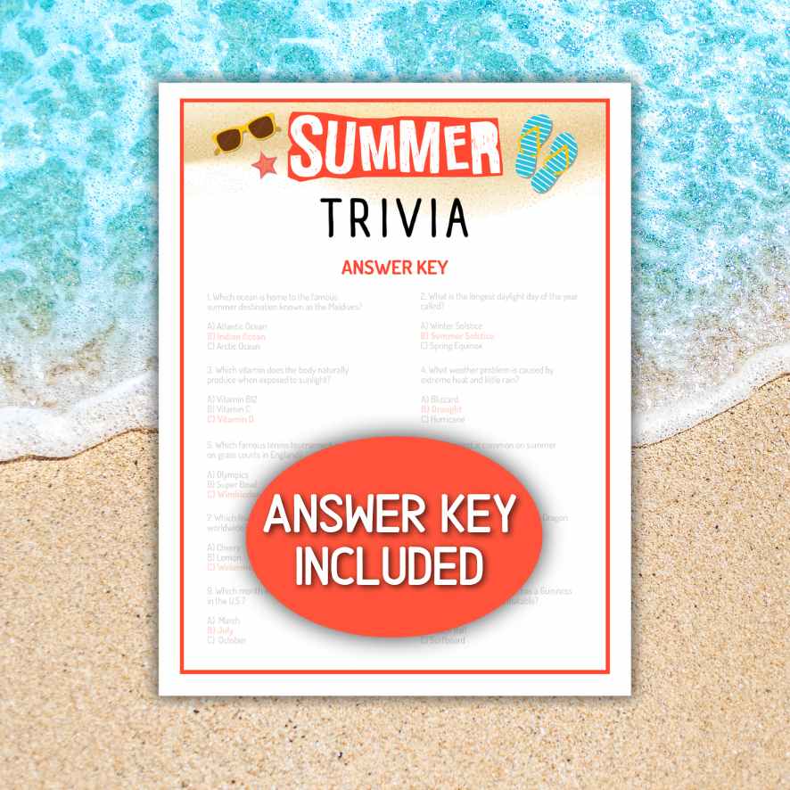 summer quiz with answers

